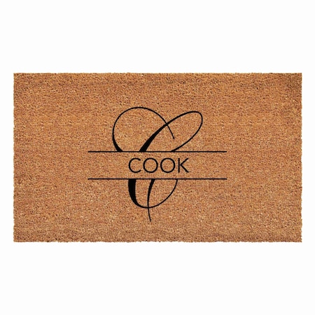 Calloway Mills Personalized Door Mat, Black, Natural, 30 in W x 48 in L 111173048